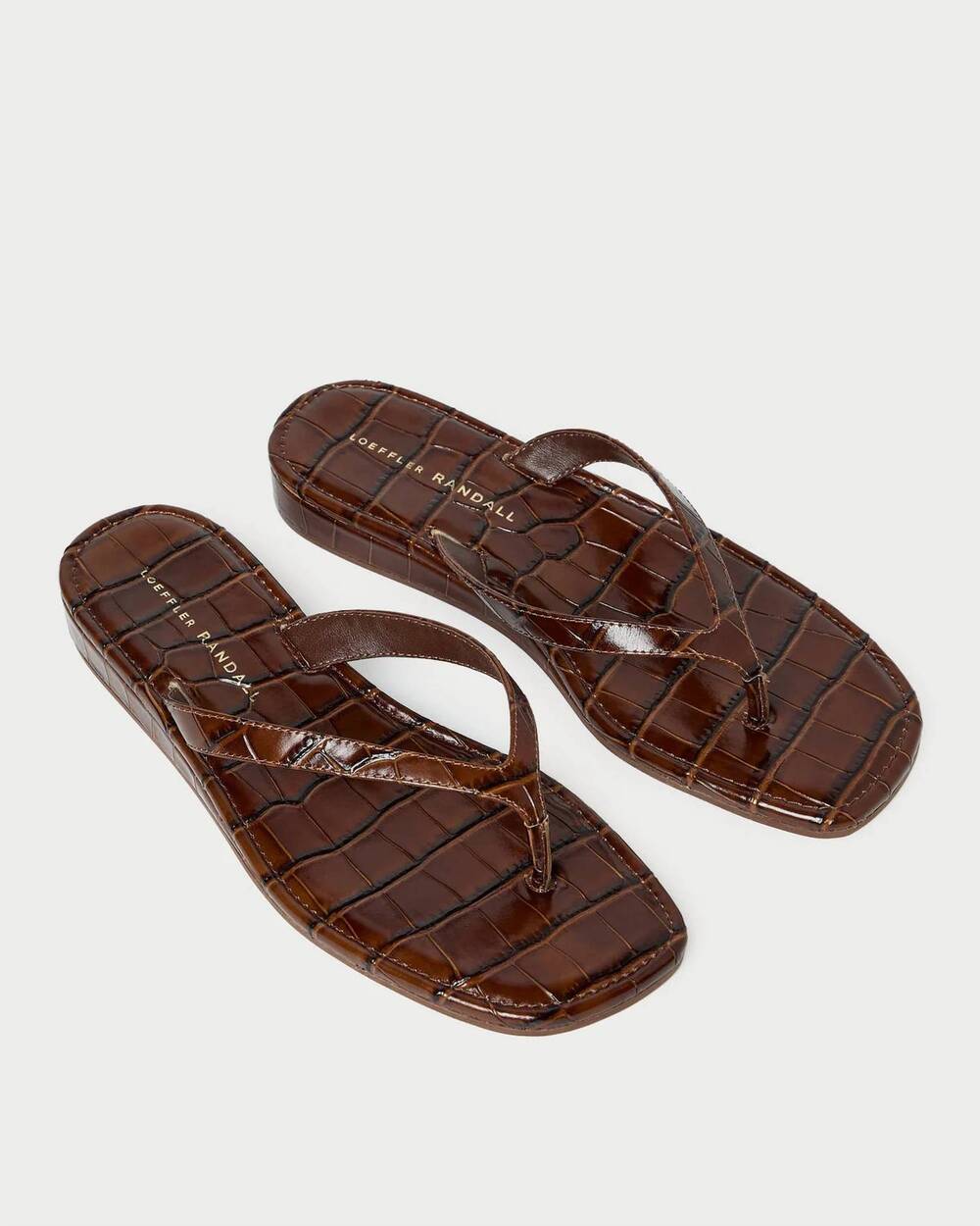 NEW LOEFFLER RANDALL women's lina flip flop in espresso